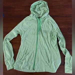 Under Armour light  Lime Green light weight Semi-Fitted zip up